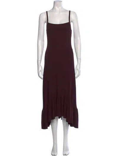 Pre-owned A.l.c Square Neckline Long Dress In Purple
