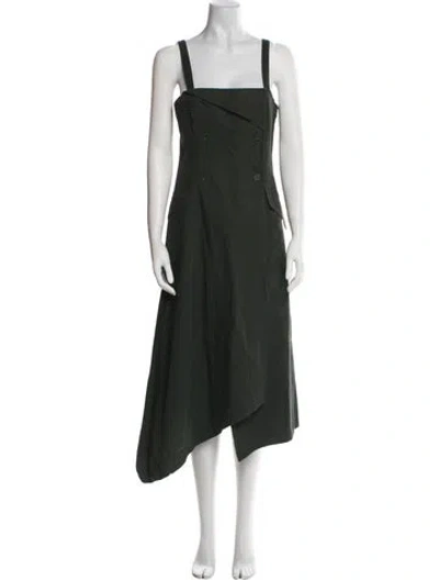 Pre-owned A.l.c Square Neckline Long Dress W/ Tags In Green