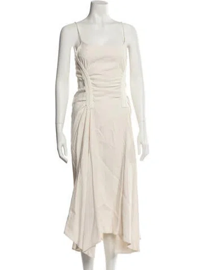 Pre-owned A.l.c Square Neckline Long Dress W/ Tags In Neutral