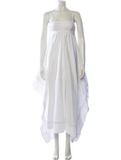 Pre-owned A.l.c Square Neckline Long Dress W/ Tags In White