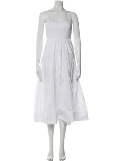 Pre-owned A.l.c Square Neckline Long Dress In White