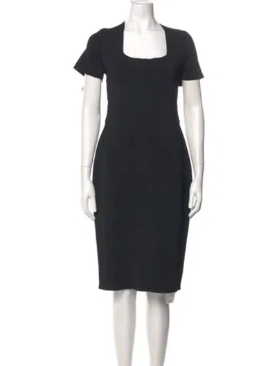 Pre-owned A.l.c Square Neckline Midi Length Dress In Black