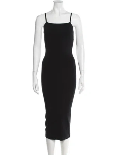 Pre-owned A.l.c Square Neckline Midi Length Dress In Black
