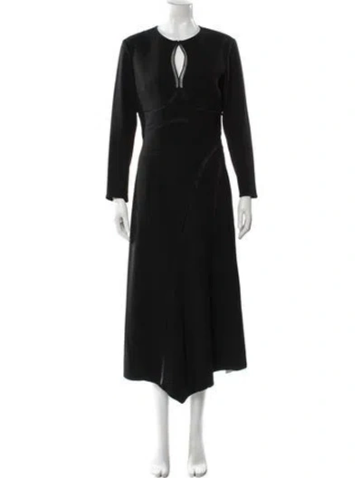 Pre-owned A.l.c Square Neckline Midi Length Dress In Black