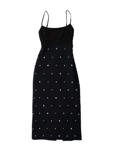 Pre-owned A.l.c Square Neckline Midi Length Dress In Blue