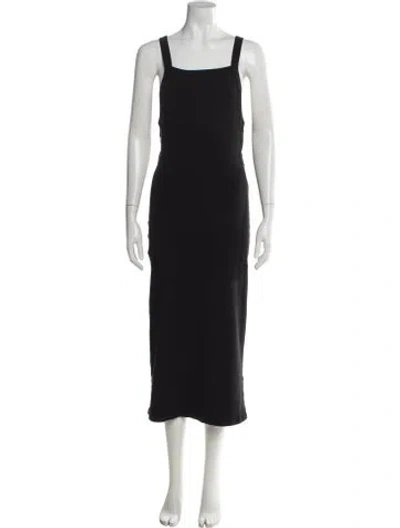 Pre-owned A.l.c Square Neckline Midi Length Dress In Gray