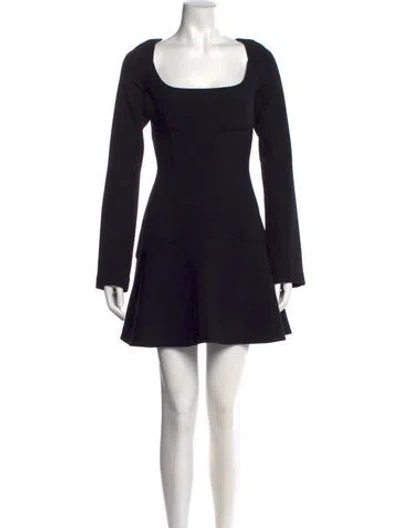 Pre-owned A.l.c Square Neckline Mini Dress In Black
