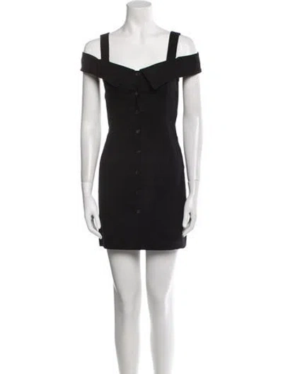 Pre-owned A.l.c Square Neckline Mini Dress In Black