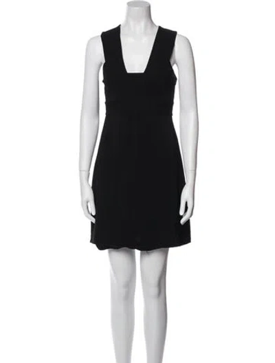 Pre-owned A.l.c Square Neckline Mini Dress In Black