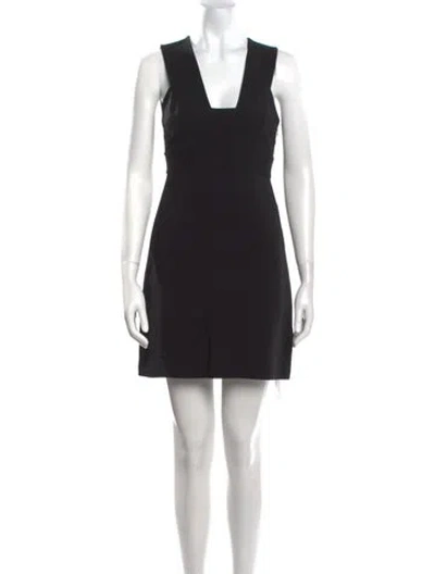 Pre-owned A.l.c Square Neckline Mini Dress In Black