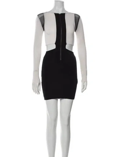 Pre-owned A.l.c Square Neckline Mini Dress In Black
