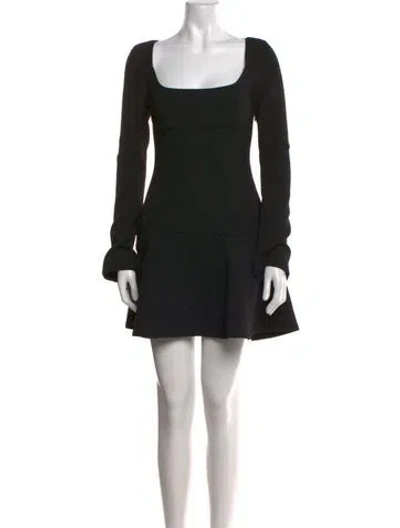 Pre-owned A.l.c Square Neckline Mini Dress In Black