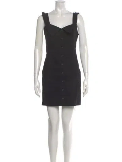 Pre-owned A.l.c Square Neckline Mini Dress In Black