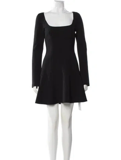 Pre-owned A.l.c Square Neckline Mini Dress In Black