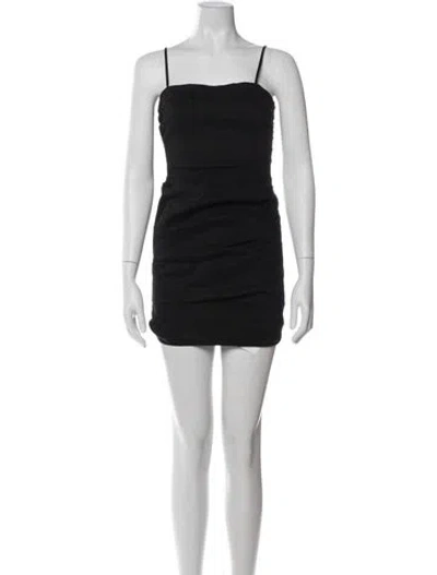 Pre-owned A.l.c Square Neckline Mini Dress In Black