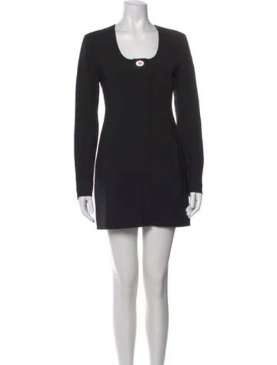 Pre-owned A.l.c Square Neckline Mini Dress In Black