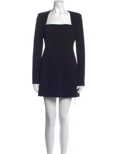 Pre-owned A.l.c Square Neckline Mini Dress In Black
