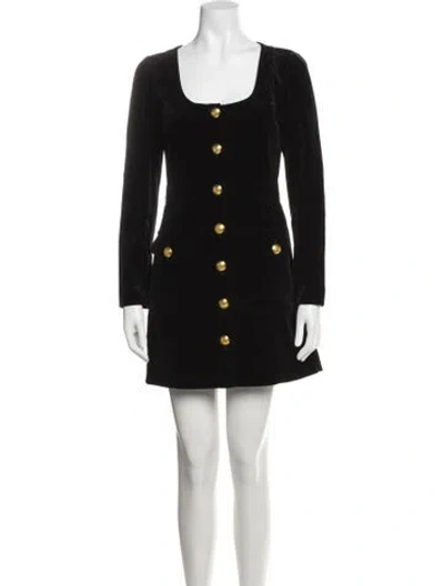 Pre-owned A.l.c Square Neckline Mini Dress In Black