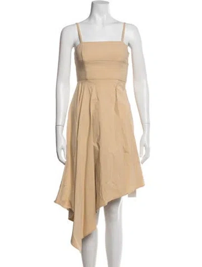 Pre-owned A.l.c Square Neckline Mini Dress In Neutral