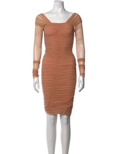 Pre-owned A.l.c Square Neckline Mini Dress In Neutral