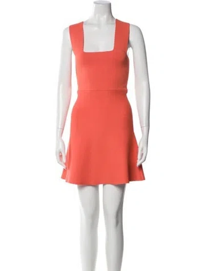 Pre-owned A.l.c Square Neckline Mini Dress In Orange