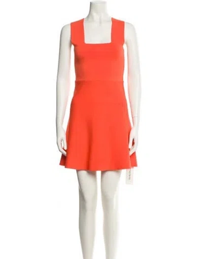 Pre-owned A.l.c Square Neckline Mini Dress In Orange