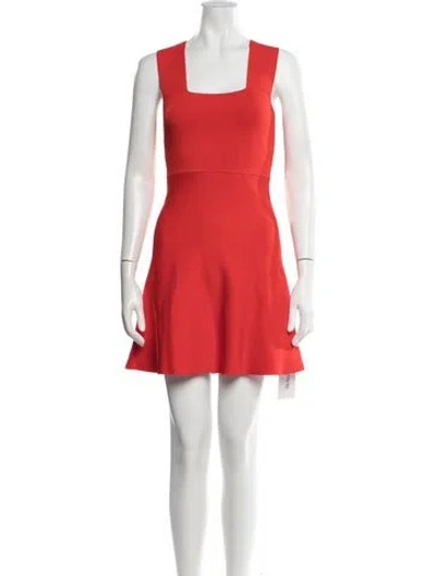 Pre-owned A.l.c Square Neckline Mini Dress In Orange