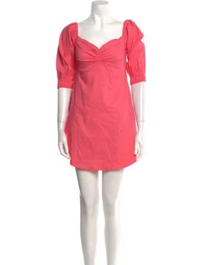 Pre-owned A.l.c Square Neckline Mini Dress In Pink