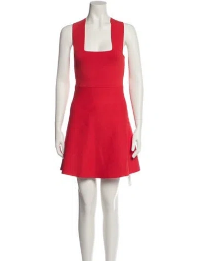 Pre-owned A.l.c Square Neckline Mini Dress In Red