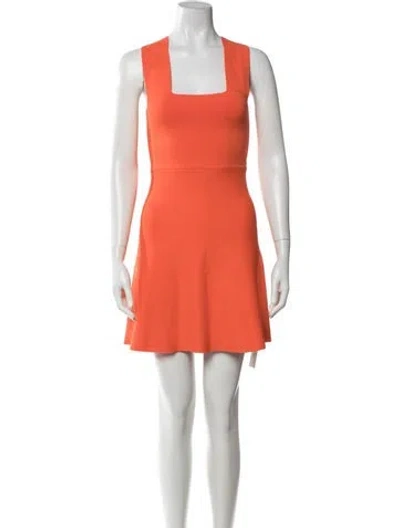 Pre-owned A.l.c Square Neckline Mini Dress W/ Tags In Orange