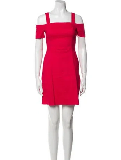 Pre-owned A.l.c Square Neckline Mini Dress W/ Tags In Red