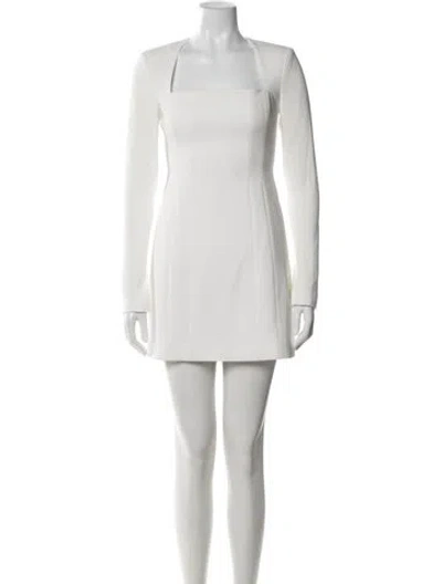Pre-owned A.l.c Square Neckline Mini Dress W/ Tags In White
