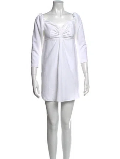 Pre-owned A.l.c Square Neckline Mini Dress In White