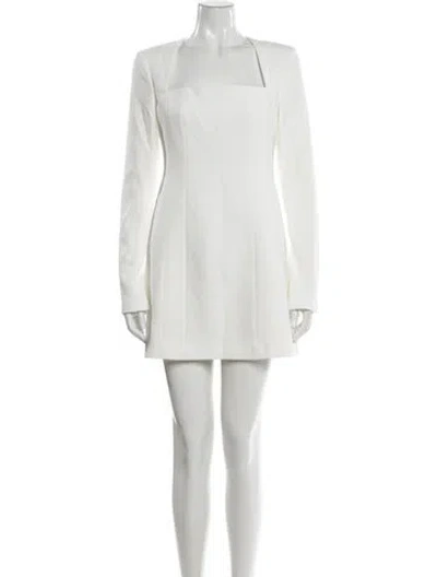 Pre-owned A.l.c Square Neckline Mini Dress In White