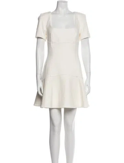 Pre-owned A.l.c Square Neckline Mini Dress In White