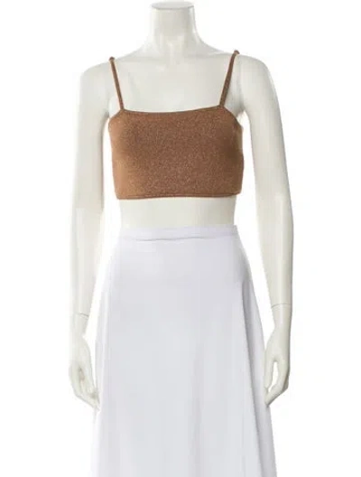 Pre-owned A.l.c Square Neckline Sleeveless Crop Top