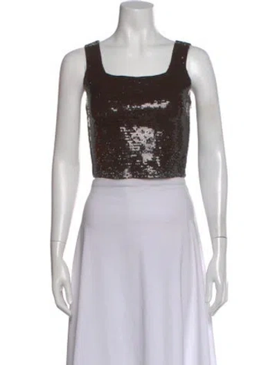 Pre-owned A.l.c Square Neckline Sleeveless Crop Top