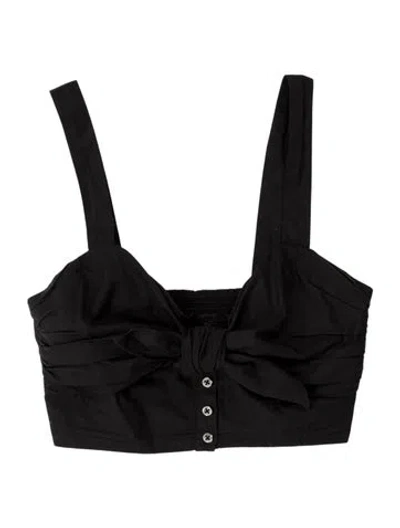 Pre-owned A.l.c Square Neckline Sleeveless Crop Top In Blue