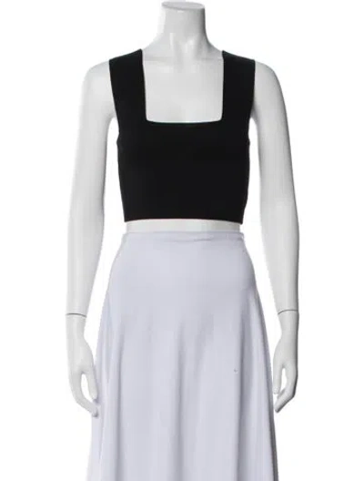 Pre-owned A.l.c Square Neckline Sleeveless Crop Top In Blue