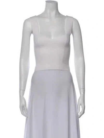 Pre-owned A.l.c Square Neckline Sleeveless Crop Top In Gray