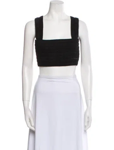 Pre-owned A.l.c Square Neckline Sleeveless Crop Top In Multi