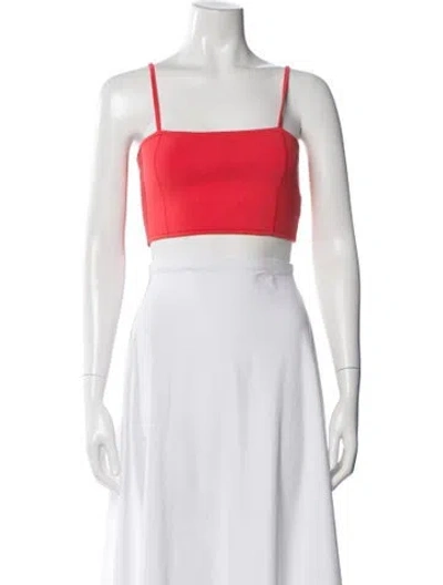 Pre-owned A.l.c Square Neckline Sleeveless Crop Top In Multi