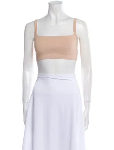 Pre-owned A.l.c Square Neckline Sleeveless Crop Top In Neutral