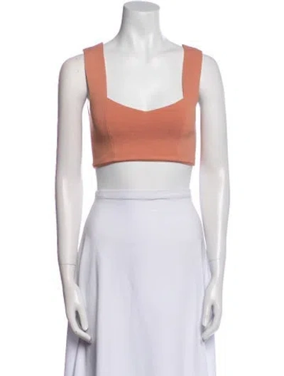 Pre-owned A.l.c Square Neckline Sleeveless Crop Top In Neutral