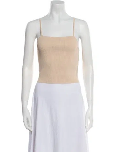 Pre-owned A.l.c Square Neckline Sleeveless Crop Top In Neutral