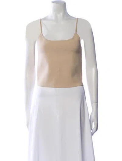 Pre-owned A.l.c Square Neckline Sleeveless Crop Top In Neutral