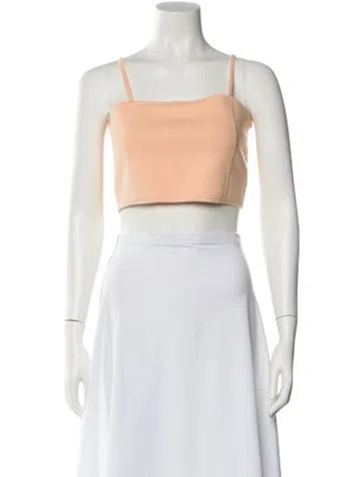 Pre-owned A.l.c Square Neckline Sleeveless Crop Top In Neutral