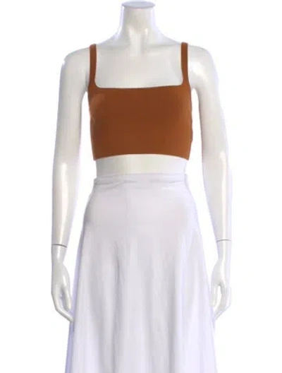 Pre-owned A.l.c Square Neckline Sleeveless Crop Top In Neutral