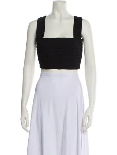 Pre-owned A.l.c Square Neckline Sleeveless Crop Top In Neutral
