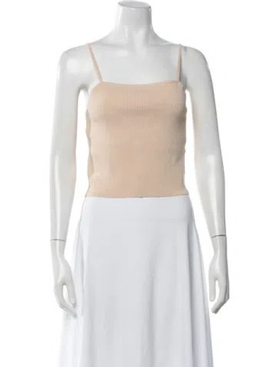 Pre-owned A.l.c Square Neckline Sleeveless Crop Top In Neutral